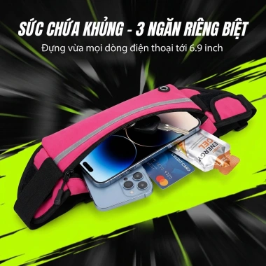 Túi chạy bộ đa năng chống thấm, đai đeo bụng thể thao đựng điện thoại an toàn, tiện lợi - 25.000₫