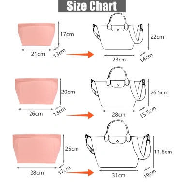 Túi chèn mỹ phẩm đa năng vải nỉ cho túi xách Longchamp, phụ nữ - Giá chỉ 97.956₫ 9