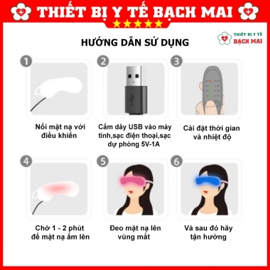 Túi Chườm Mắt Ngải Cứu - Điều Chỉnh Nhiệt Độ, Hẹn Giờ Tự Động, Giảm Giá Đến 149k