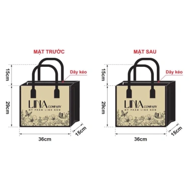 Túi cói canvas gọn nhẹ du lịch, túi vuông thời trang đựng đồ dùng, quần áo nhỏ – Giá 99.000₫ 3