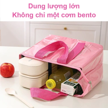 Túi Cơm Trưa Cách Nhiệt Chống Thấm Dễ Mang, Thích Hợp Văn Phòng và Picnic