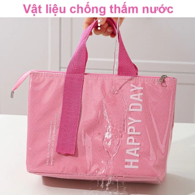 Túi Cơm Trưa Cách Nhiệt Chống Thấm Dễ Mang, Thích Hợp Văn Phòng và Picnic