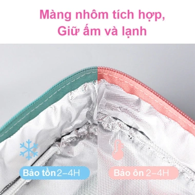 Túi Cơm Trưa Cách Nhiệt Chống Thấm Dễ Mang, Thích Hợp Văn Phòng và Picnic
