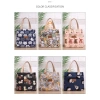 Túi cơm văn phòng giữ nhiệt size lớn, họa tiết Nhật Bản, vải canvas cao cấp BENTO BAGS TV03 3