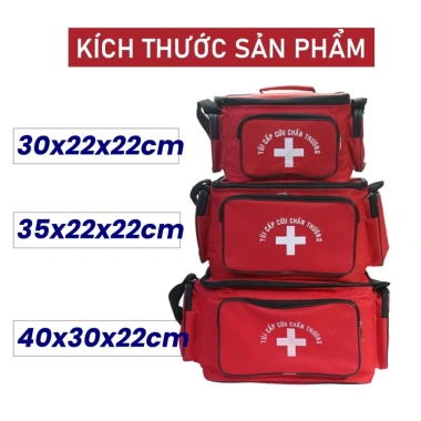Túi cứu thương màu đỏ size S M L - Bền đẹp, chắc chắn, chuẩn y tế, giá ưu đãi 128k