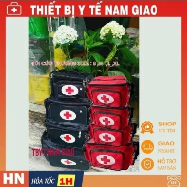 Túi Cứu Thương Y Tế Chuẩn Bộ 2 Màu Đỏ - Đen, Bảo Hộ Khẩn Cấp, Giá Ưu Đãi 90.000 VND