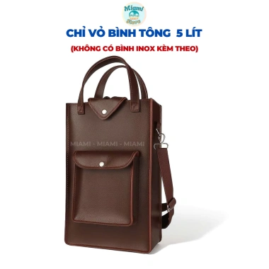 Túi Da Đựng Bình Nước Du Lịch Dây Đeo Tiện Lợi - Đủ Size, Bền Đẹp, Cắm Trại