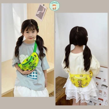 Túi đeo bao tử Marvel bé 3-10 tuổi, nylon, ngăn kéo khóa, Bunakids TD34 – 53.000 VND