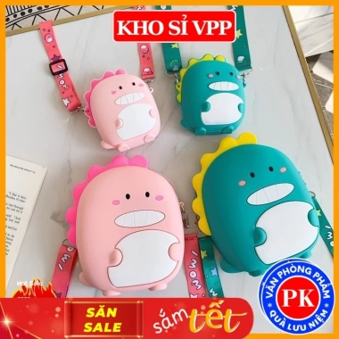 Túi đeo chéo bé silicon khủng long, phù hợp đi chơi du lịch, đựng lì xì - 55.000 VND