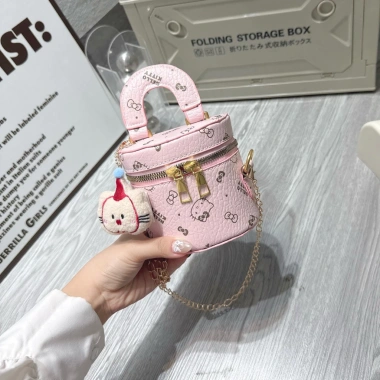Túi đeo chéo da Hello Kitty cỡ 12, không vừa điện thoại, tặng gấu đội mũ - 75.000₫ 5