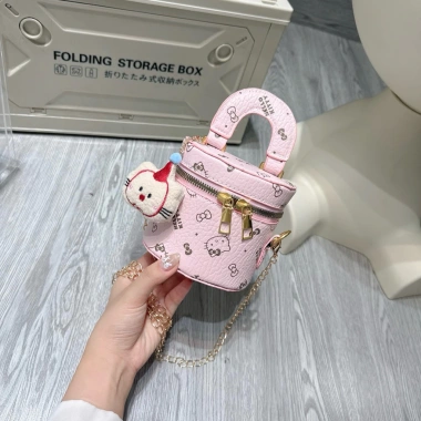 Túi đeo chéo da Hello Kitty cỡ 12, không vừa điện thoại, tặng gấu đội mũ - 75.000₫ 6