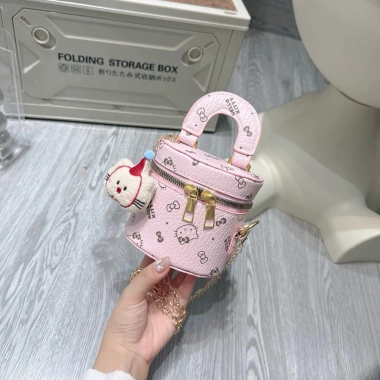 Túi đeo chéo da Hello Kitty cỡ 12, không vừa điện thoại, tặng gấu đội mũ - 75.000₫ 7