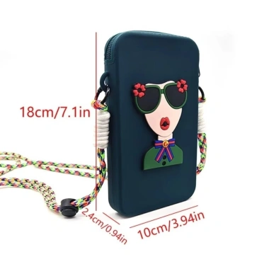 Túi đeo chéo điện thoại MAFILOP silicon, ví tiền xu chống nước - 118.260₫