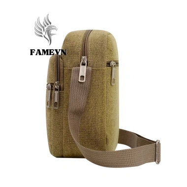 Túi đeo chéo đứng FAMEVN FC008 Canvas Hàn Quốc phong cách cá tính, cho nam nữ, 52.900₫