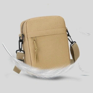 Túi đeo chéo HOMEIN Kaki trắng đen - Tối giản, dây vai dài vải, du lịch, giá 71.928₫
