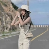 Túi đeo chéo jac cầm tay màu be size 18 vừa điện thoại thời trang siêu hot 89.000đ 5