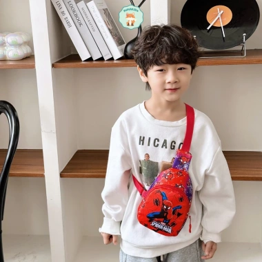 Túi đeo chéo Marvel cho bé 3‑10 tuổi vải nylon, ngăn kéo khóa - Bunakids TD29