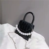 Túi đeo chéo mini da PU unisex - nắp thêu 4 sọc kẻ vạch, logo xanh đỏ viền dập chữ, 84.996₫ 10