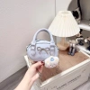 Túi đeo chéo mini dáng bàu in chữ nổi, kèm gấu treo cute thời trang - 59.000 VND 6