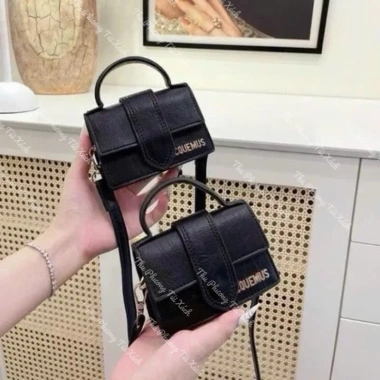 Túi đeo chéo mini jac da vân nổi, quai xách thời trang nhỏ nhắn, dễ phối cho mẹ & bé - 65.000₫