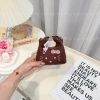 Túi đeo chéo mini lồng xù thêu mặt Kitty và kẹp tóc, size 14/19cm, giảm còn 59k 7