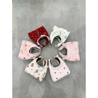 Túi đeo chéo mini vải Hoạ Tiết Ngỗ Nghĩnh 6 màu cute - Giá 55.000đ, hot trend 4