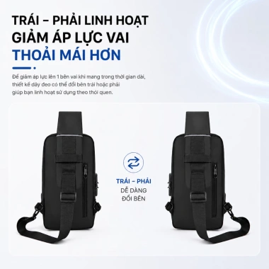 Túi Đeo Chéo Nam SP009 Cao Cấp Chống Nước, Khóa Số, Chống Trộm, Đựng iPad Mini & Điện Thoại - 159k