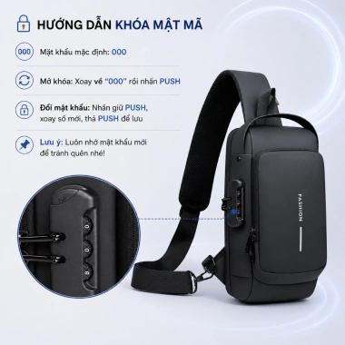 Túi Đeo Chéo Nam SP009 Cao Cấp Chống Nước, Khóa Số, Chống Trộm, Đựng iPad Mini & Điện Thoại - 159k 9 Túi Đeo Chéo Nam SP009 Cao Cấp Chống Nước, Khóa Số, Chống Trộm, Đựng iPad Mini & Điện Thoại - 159k 9