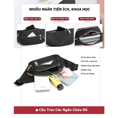 Túi đeo chéo nữ chống trộm phong cách Hàn Quốc - Vải cao cấp, giá chỉ 65.000₫ (giảm từ 80.600₫)