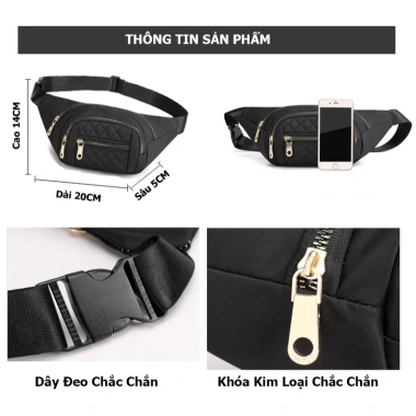 Túi đeo chéo nữ chống trộm phong cách Hàn Quốc - Vải cao cấp, giá chỉ 65.000₫ (giảm từ 80.600₫)