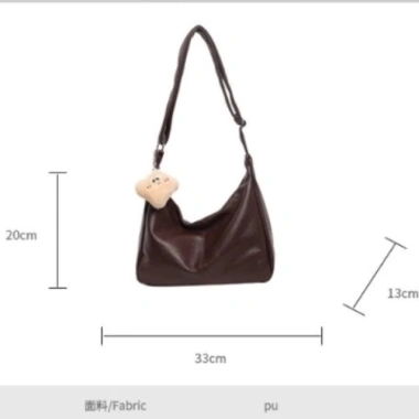 túi đeo chéo nữ da PU mềm, chống nước, Vintage, tặng gấu bông xinh xắn - 56.000₫ 6