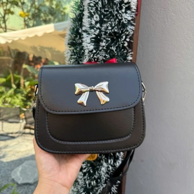 Túi đeo chéo nữ thời trang Báo Store da nhung 20cm đính nơ cực dễ thương TX65 - 46.000