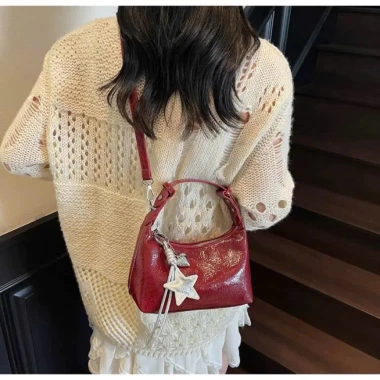 Túi đeo chéo vai size 20 da trơn vân nhăn 5 màu - Hot thời trang, chỉ 85.000₫ 4