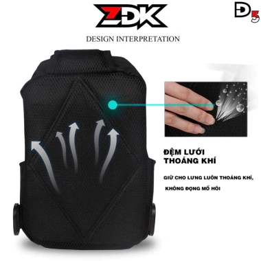Túi đeo chéo ZDK D5 chống thấm nước cao cấp, đựng iPad, balo 1 quai du lịch phượt nam nữ 133k