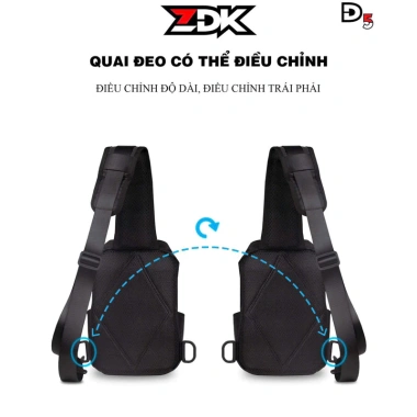 Túi đeo chéo ZDK D5 chống thấm nước cao cấp, đựng iPad, balo 1 quai du lịch phượt nam nữ 133k