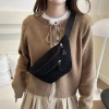 Túi đeo thắt lưng HOBBYIN vải nhung nâu, lớn, chống trộm, chéo và ngực cho nữ 9