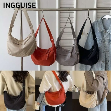 Túi đeo vai chéo INGGUISE Canvas lớn, thể thao nhẹ, du lịch Hàn Quốc 147.312 VND