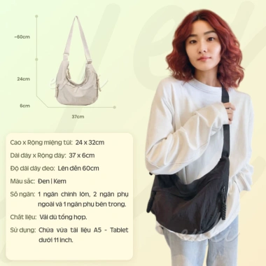 Túi Đeo Vai Đeo Chéo Vải Dù Ropz Nhiều Ngăn Tiện Dụng Phù Hợp Đi Học, Làm, Chơi 2 Túi Đeo Vai Đeo Chéo Vải Dù Ropz Nhiều Ngăn Tiện Dụng Phù Hợp Đi Học, Làm, Chơi 2