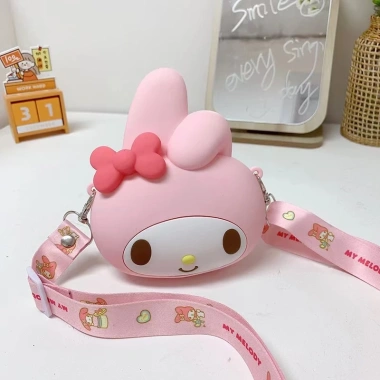 Túi Đeo Vai Silicon Sanrio Kuromi My Melody Hello Kitty Dễ Thương Quà Sinh Nhật Bé Gái 72.814₫ 7