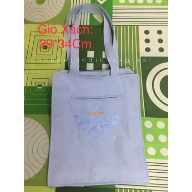 Túi đi chùa Adi - Giỏ xách vải nhẹ, giá 28.000đ, giảm mạnh, tiện lợi cho hành hương 7