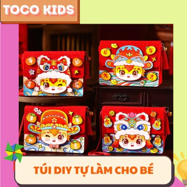 Túi DIY tự làm đeo chéo - Túi đựng lì xì bánh kẹo Tết cho bé, giá 47.800₫