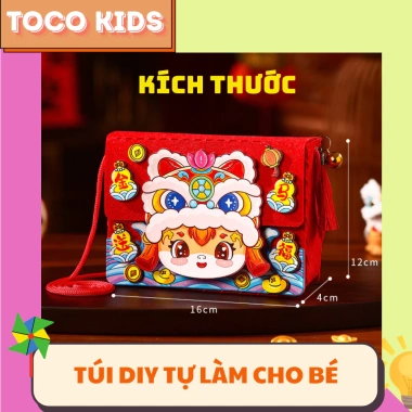 Túi DIY tự làm đeo chéo - Túi đựng lì xì bánh kẹo Tết cho bé, giá 47.800₫