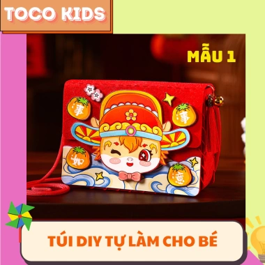 Túi DIY tự làm đeo chéo - Túi đựng lì xì bánh kẹo Tết cho bé, giá 47.800₫