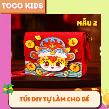 Túi DIY tự làm đeo chéo - Túi đựng lì xì bánh kẹo Tết cho bé, giá 47.800₫
