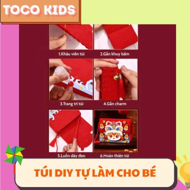 Túi DIY tự làm đeo chéo - Túi đựng lì xì bánh kẹo Tết cho bé, giá 47.800₫ 8 Túi DIY tự làm đeo chéo - Túi đựng lì xì bánh kẹo Tết cho bé, giá 47.800₫ 8