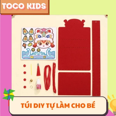 Túi DIY tự làm đeo chéo - Túi đựng lì xì bánh kẹo Tết cho bé, giá 47.800₫