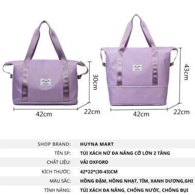 Túi du lịch 2 tầng đa năng gấp gọn, sẵn kho siêu tiện lợi, nhẹ bền, giá chỉ 73.000₫ 7