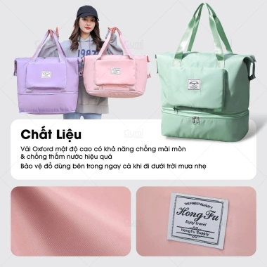 Túi Du Lịch 2 Tầng Gấp Gọn Đa Năng Cỡ Lớn Nam Nữ Gắn Vali - Giá ưu đãi 149.000₫ 4