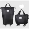 Túi du lịch 3 tầng gấp gọn, bánh xe lớn, vải dù chống nước, giá ưu đãi 177.989 VND