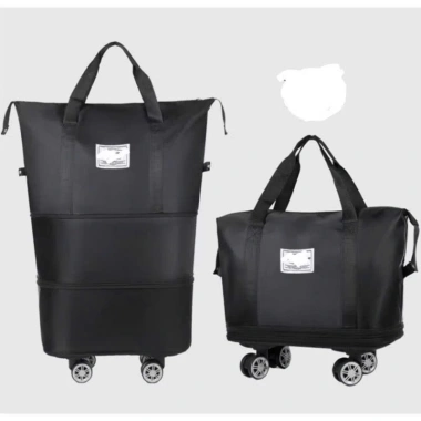 Túi du lịch 3 tầng gấp gọn, bánh xe lớn, vải dù chống nước, giá ưu đãi 177.989 VND